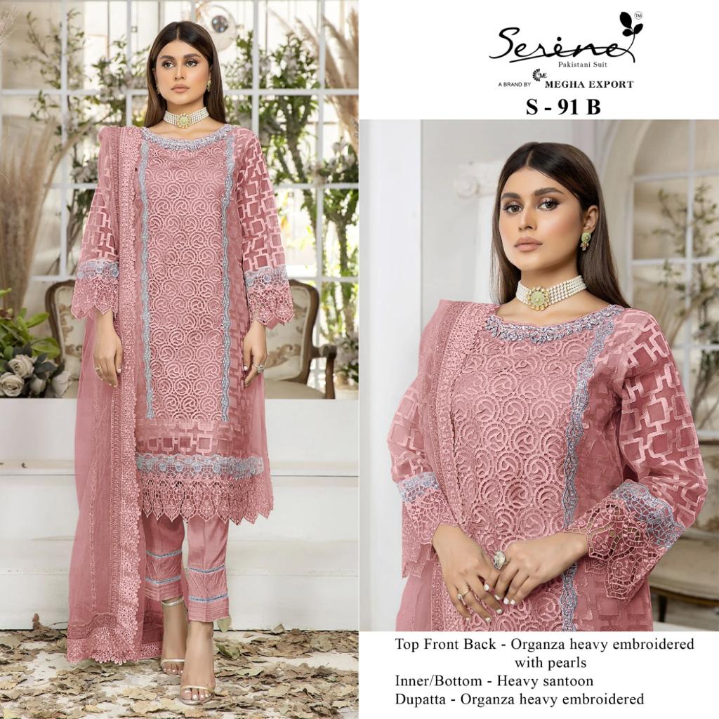 Serene S 91 Festive Wear Wholesale Pakistani Salwar Suits Catalog
